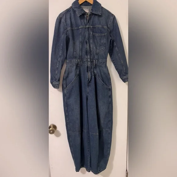 Free People Blue Denim Jumpsuit - Picture 3 of 5